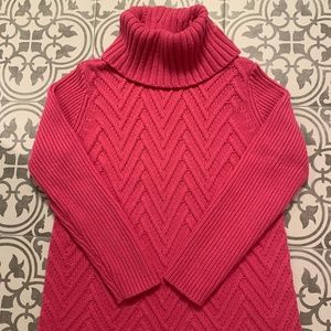 Talbots pink turtleneck size medium